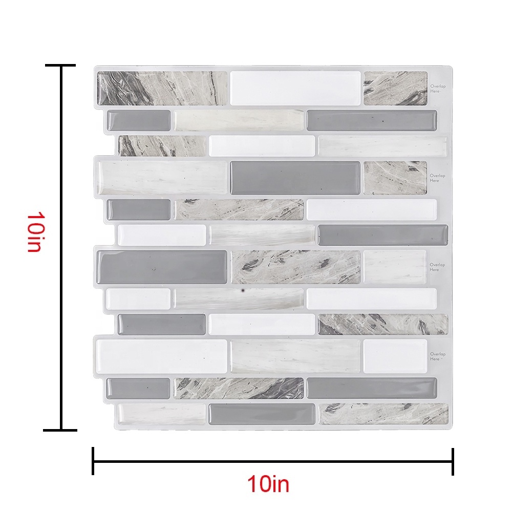 Herringbone Marble Mosaic Indoor Bedroom Marble Tiles Sticker 3d Wallpapers For Walls US standard