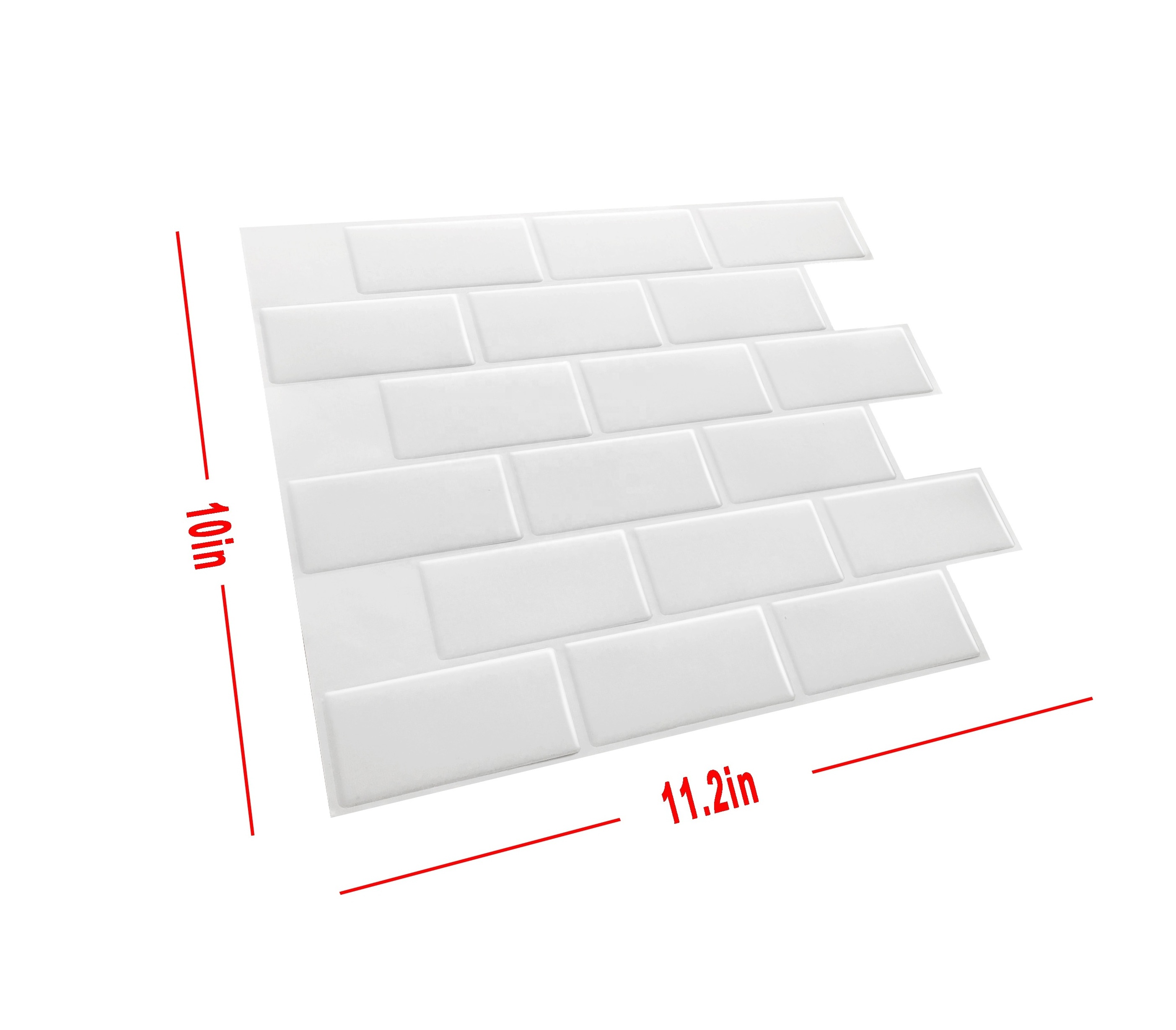 White brick Subway Tile Peel and stick Self Adhesive Wall decal Sticker DIY Kitchen Bathroom Home Decor Vinyl 3D