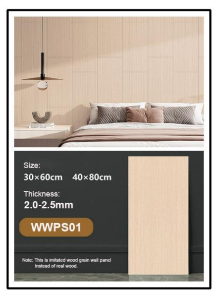 High Gloss PVC Wallpaper Self-Adhesive Wood Grain Wall Panel with Aluminum Foil Back Peel and Stick Easily