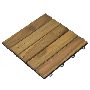 Factory price Teak wooden decking tiles easy to assemble environmentally friendly