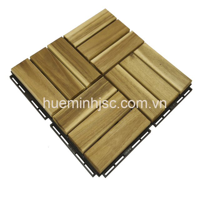 Outdoor Acacia wood decking tiles easy to assemble environmentally friendly Factory price