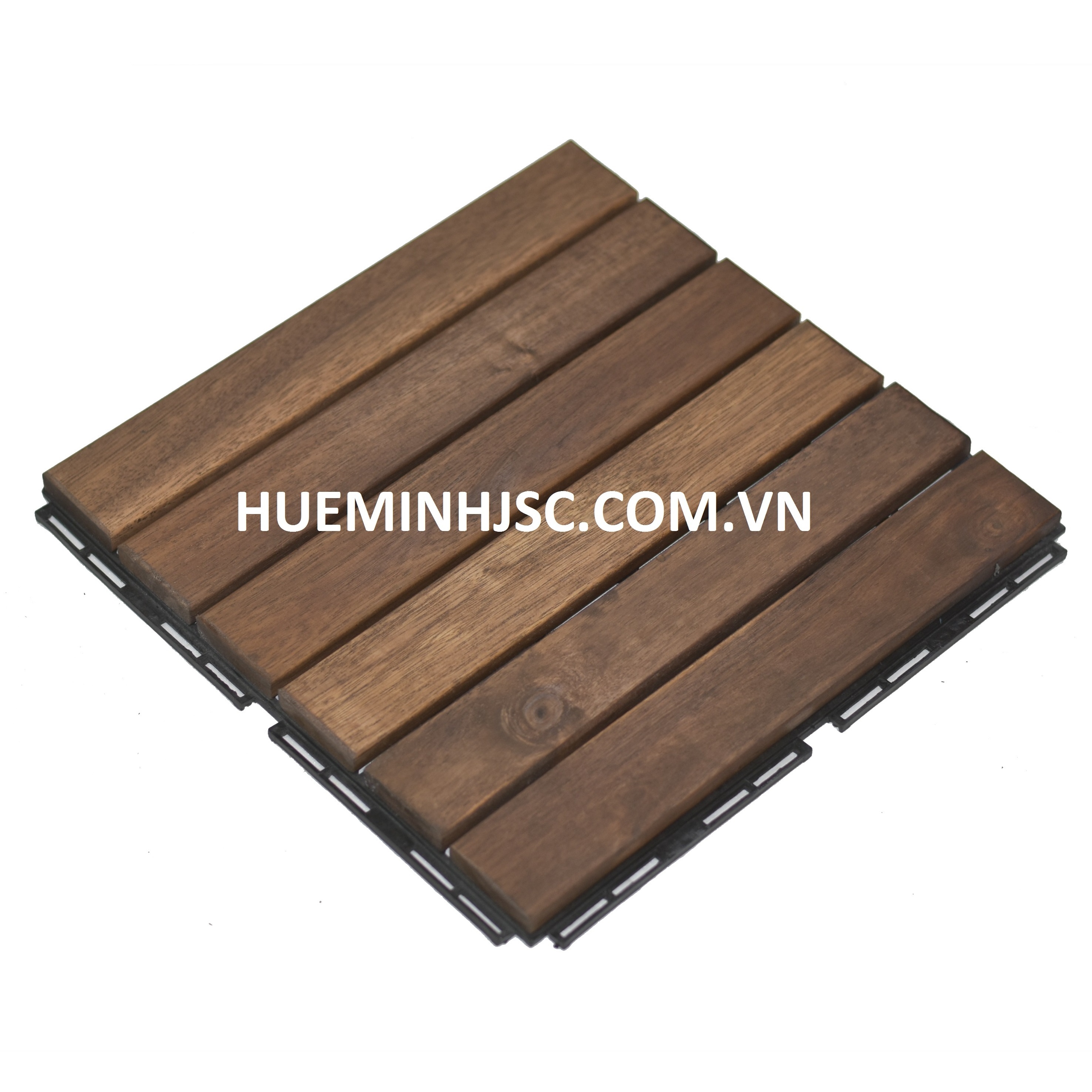 6 slats Wood decking tiles with plastic base easy to assemble environmentally friendly