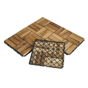 Outdoor Acacia wood decking tiles easy to assemble environmentally friendly Factory price