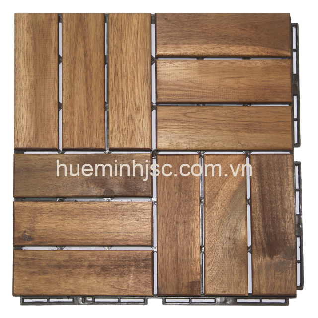 Outdoor Acacia wood decking tiles easy to assemble environmentally friendly Factory price