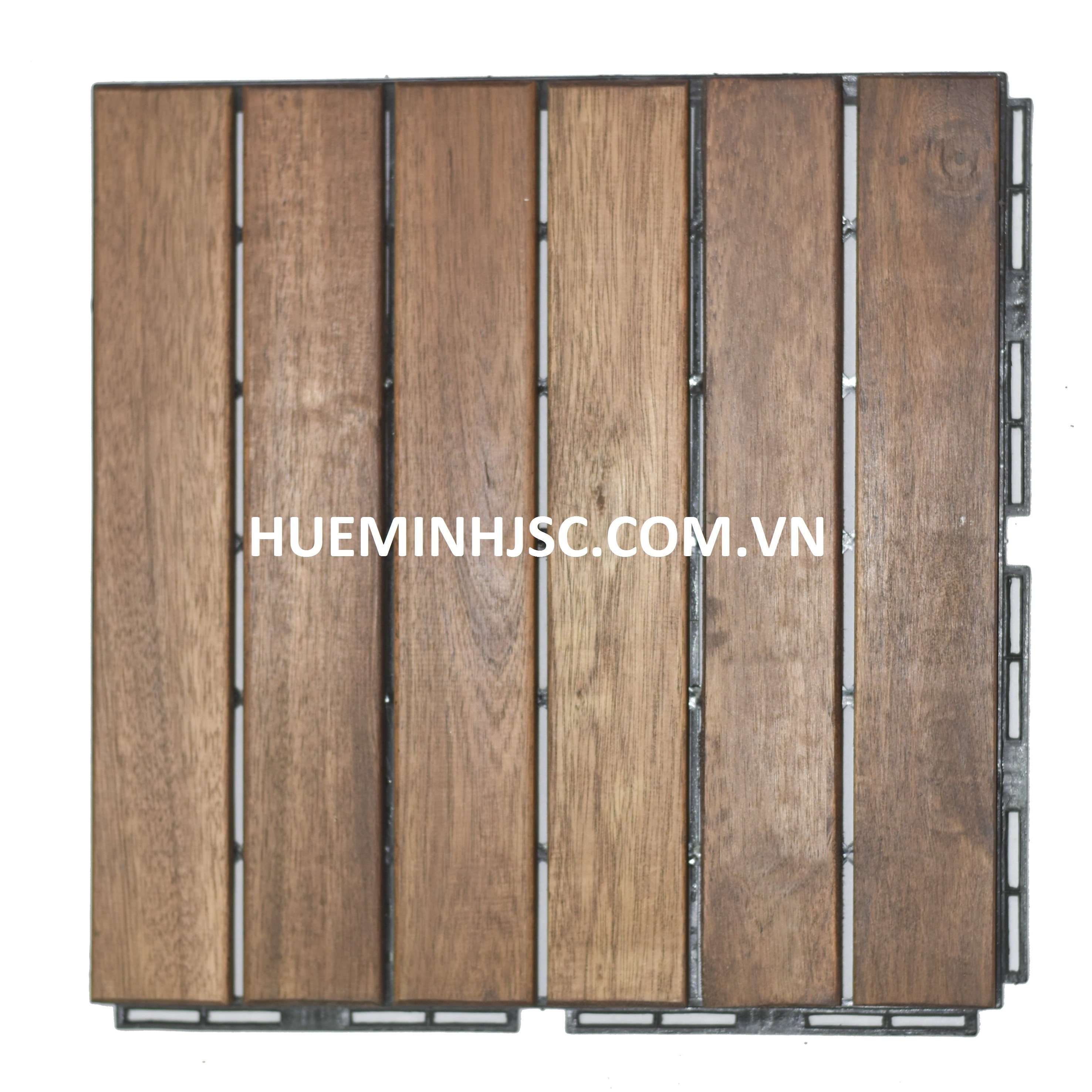 6 slats Wood decking tiles with plastic base easy to assemble environmentally friendly