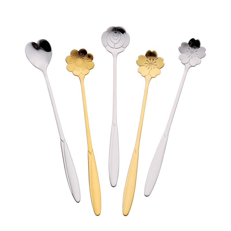 HUFA  factory 18cm Ins celebrities stainless steel rose color multi coffee scoop ice cream scoop