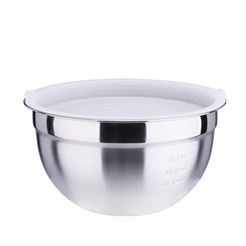 Eco-friendly Kitchen Non Skid Personalized Salad Bowl Set Mixing Bowls Stainless Steel Carton Packing Giveaways Contemporary