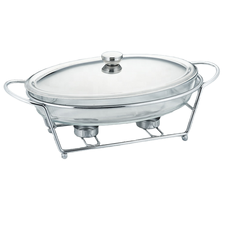 Indian Restaurant Supplies Economy Mini Stainless Steel Chaffing Dish Portable Table Non-Electric Oval Food Warmer