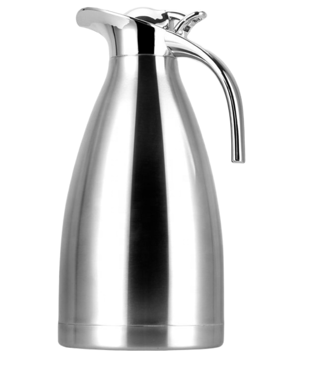 Stainless Steel Thermal Coffee Carafe with Vacuum Insulation Tea Kettle with Press Button Kitchen Travel Restaurant Use