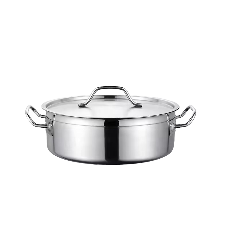 HUFA New Korean Design Straight Shape Stainless Steel Cookware Glass and Casserole with Handle for Soup Pots