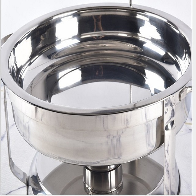 New style stainless steel chafing dish silver color gold color  deep capacity chafing dish round lid rotating chafing dish