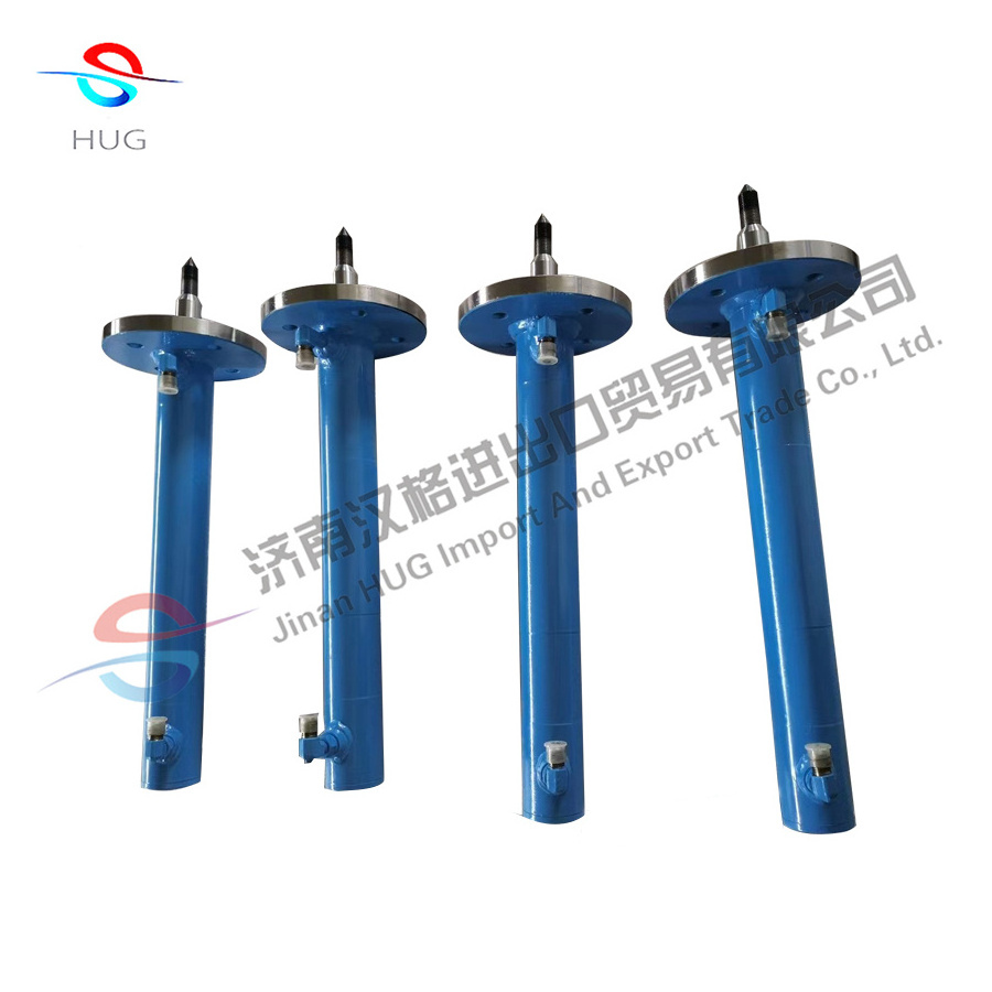 Customized double acting telescopic hydraulic cylinder from China supplier spring retract engineering oil cylinder