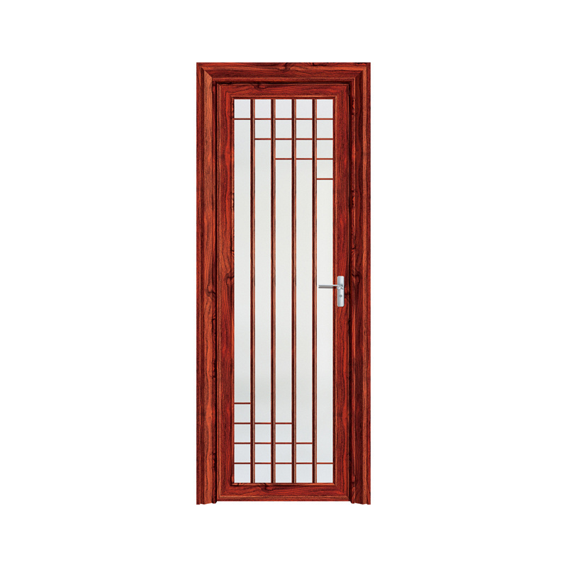 Aluminum and wood grain froster glass interior doors for kitchen cabinet