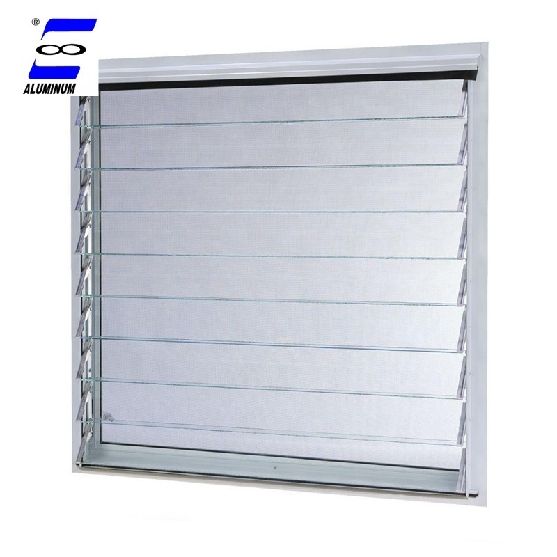 ventilated waterproof aluminum louver window China factory