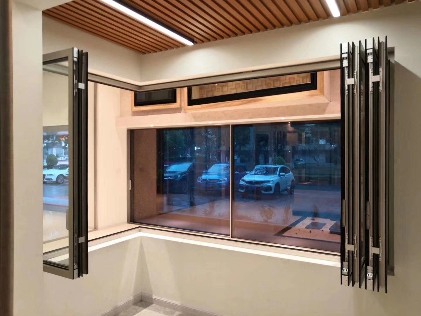 window metal grill aluminium hanging sliding door