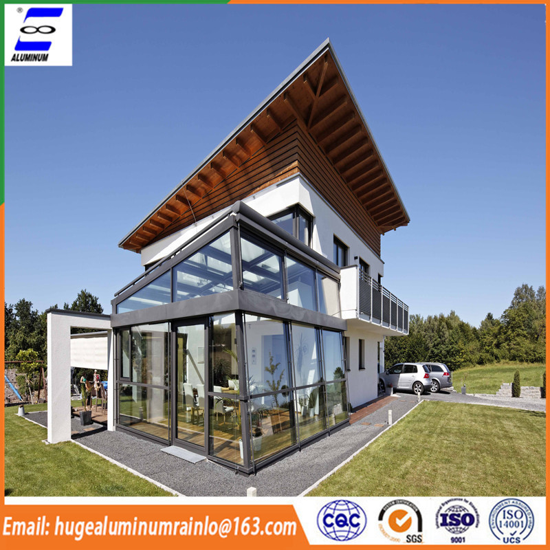 Chinese supplier aluminum sunroom panels/glass house for sale