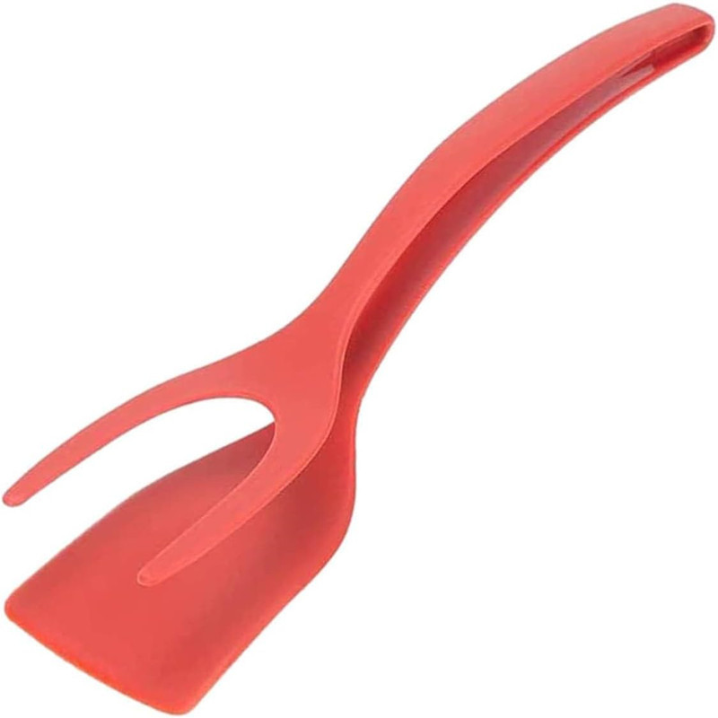 Multifunctional Silicone Fried EggTurner Double Spatula Food Clip 2 in 1 spatula Grip Flip Tongs Shovel Kitchen Spatula