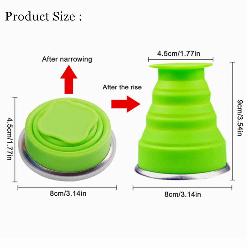 Wholesale Custom Travel Collapsible Silicone Coffee Cups Biodegradable Reusable Folding Water Cup