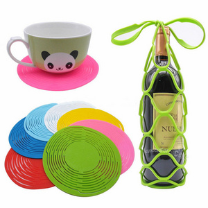 Colorful Silicone  Wine Bottle Bag Tote Basket Carriers Holders