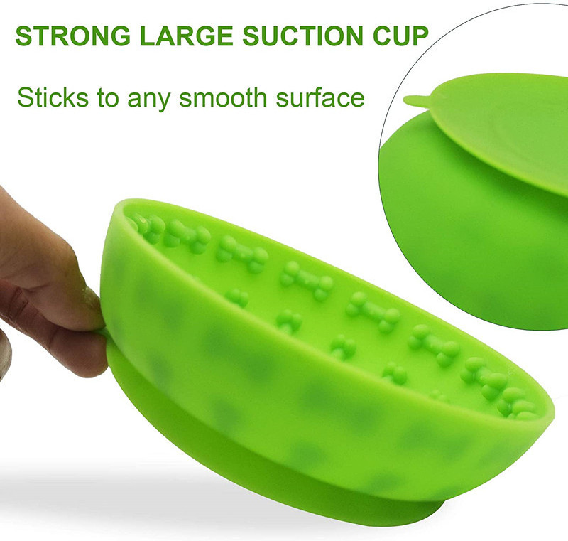 Hugebirds Silicone Pet Boredom and Anxiety Reduction Feeding Lick Bowl Wobble Slow Feeder Dog Bowl