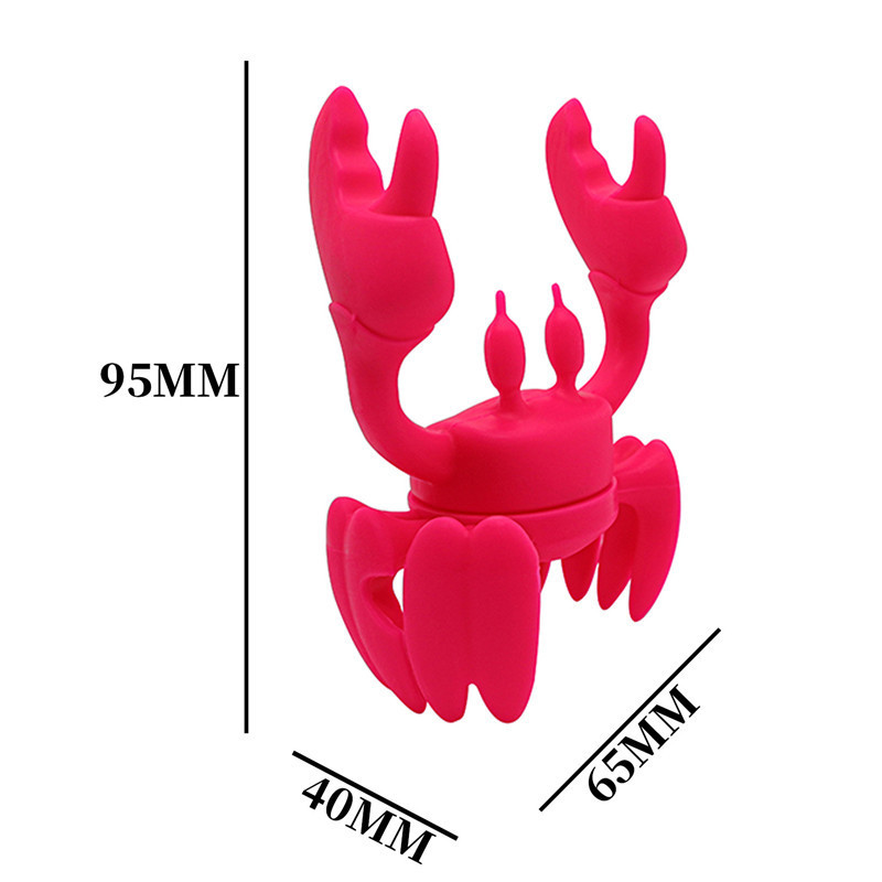 Amazon Red Crab Silicone Utensil Rest Silicone Spoon Rest for Stove Top Heat-Resistant Kitchen Grill Utensil Holder Spoon Holder