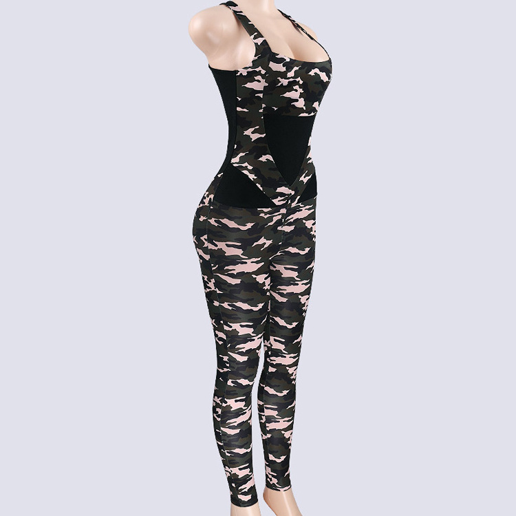 printed Camouflage ladies fashion sexy jumpsuit for women