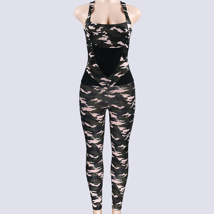 printed Camouflage ladies fashion sexy jumpsuit for women