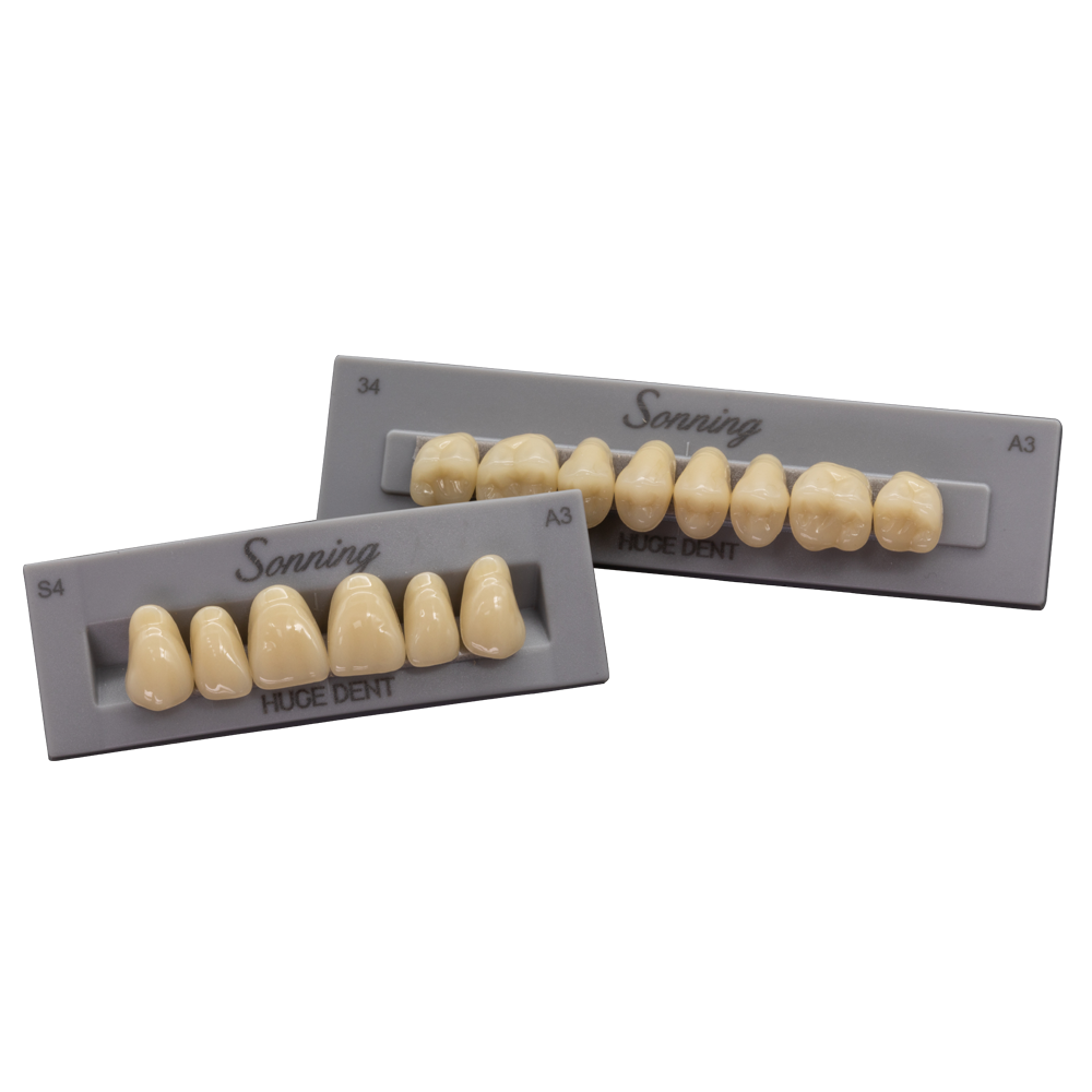 Shandong Huge Dental Sonning Artificial Teeth Dentures False Teeth Acrylic Resin Practical False Teeth