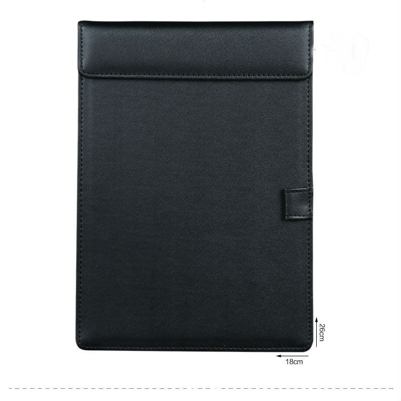 Professional Custom LOGO Office Clipboard A4 Leather Folding Business Signature Pad High-quality Writing Pad