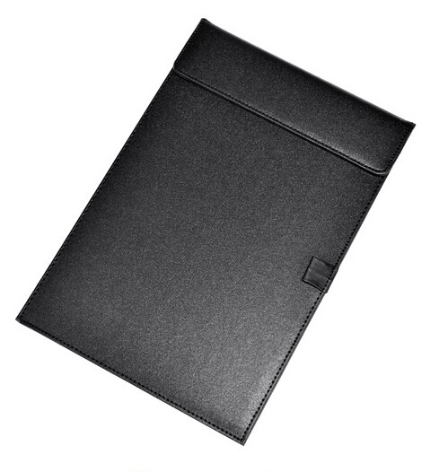 Professional Custom LOGO Office Clipboard A4 Leather Folding Business Signature Pad High-quality Writing Pad