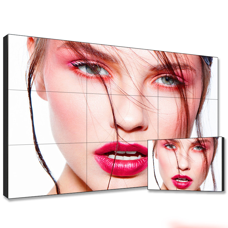 4k HD 2x2 3x3 55 Inch Lcd Led Video Wall Panel 3.5mm Black 220V Led Screen Indoor Splicing Screen 4mm SDK 8mm Video Wall