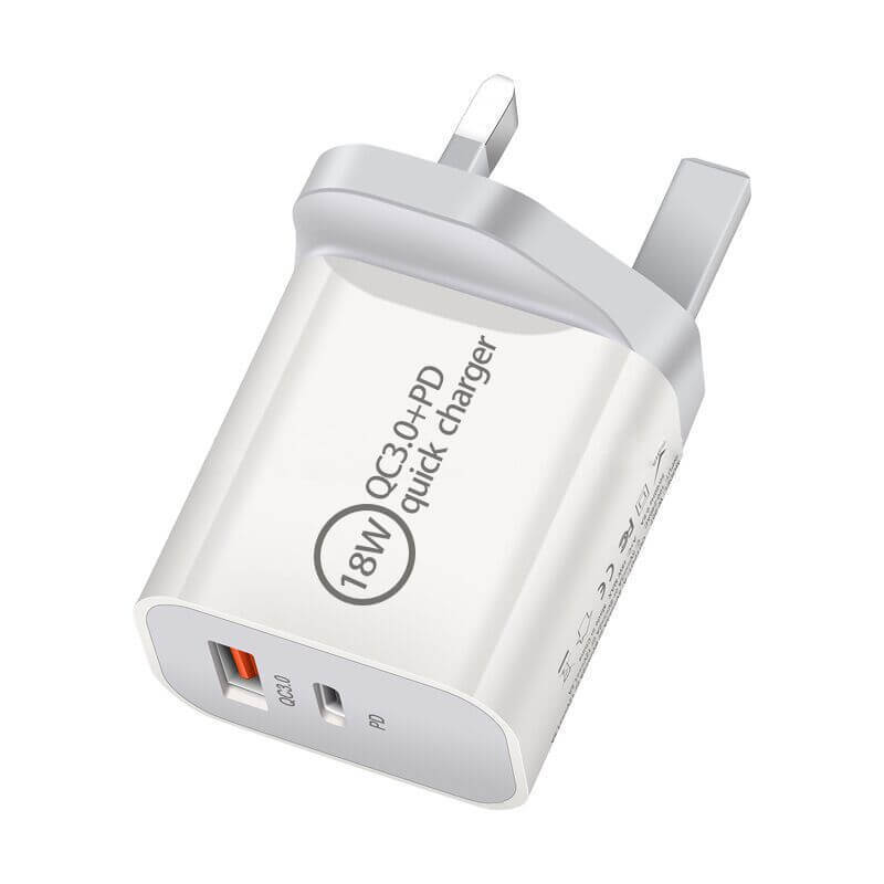 Premium quality Fast Quick Charger Pd Usb c Usb a Travel 30W Dual Port Socket UK EU US Wal Charger for phone