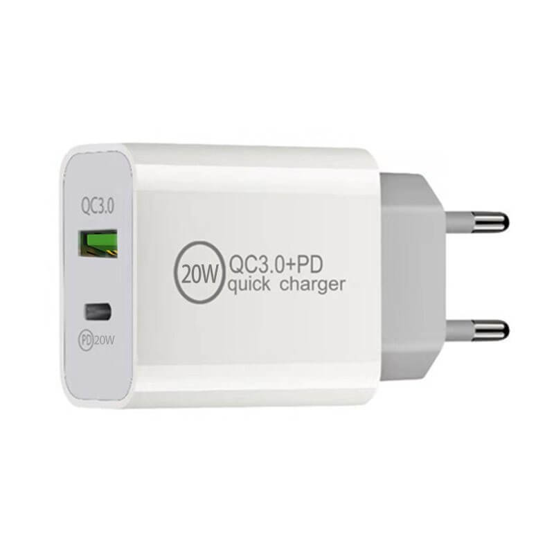 Premium quality Fast Quick Charger Pd Usb c Usb a Travel 30W Dual Port Socket UK EU US Wal Charger for phone