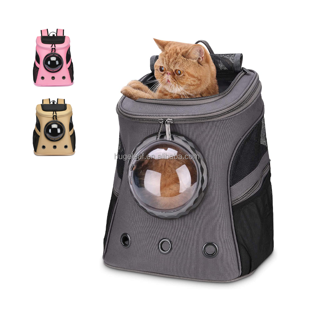 Travel Hiking Pet Bag Breathable Large Cat Carrier Backpack with Capsule Space