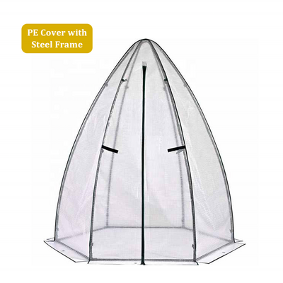 Spire-designed Hexagonal Portable Garden Greenhouse with PE Cover for Winter Protection Greenhouse