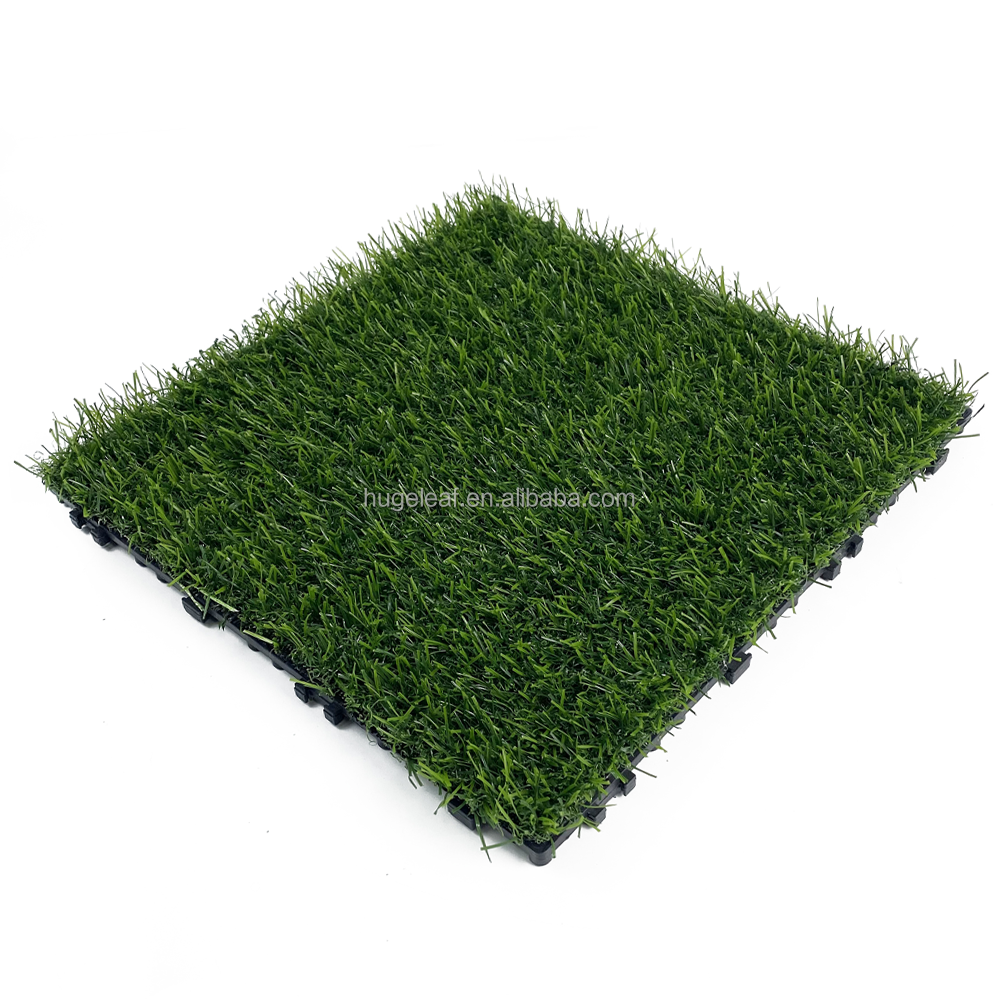 Patchwork Artificial Grass Carpet Floor Tiles Outdoor Fake Grass Interlocking Turf Decking Tiles