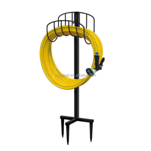 Heavy Duty Hose Storage Detachable Decorative Water Hose Hanger Stands Freestanding Garden Metal Hose Holder