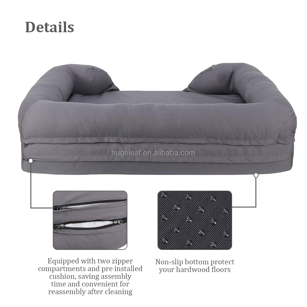 Premium Lounge Sofa Pet Couch Orthopedic Memory Foam Dog Bed with Cushion Pillow