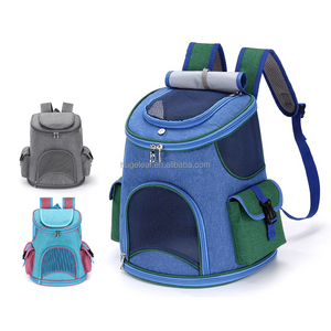 Breathable Puppy Backpack Double Side Pocket Cat Carrier Backpack for Outdoor Travel