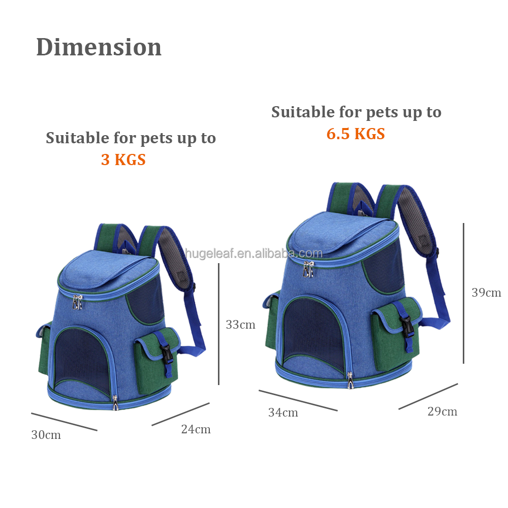 Breathable Puppy Backpack Double Side Pocket Cat Carrier Backpack for Outdoor Travel