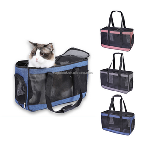 Portable Cat Shoulder Bag Breathable Mesh Puppy Tote Outdoor Travel Soft-Sided Pet Carrier