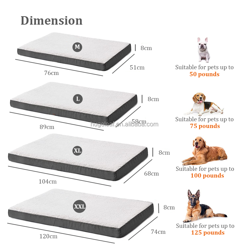 Washable Cover Egg Crate Foam Pet Bed Breathable Dog Mattress Memory Foam Orthpoedic Dog Bed