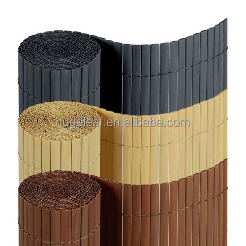 Nature PVC Bamboo Slat Panel Roll Balcony Garden Outdoor Single Face Privacy Screen Fence for Balcony and Terrace