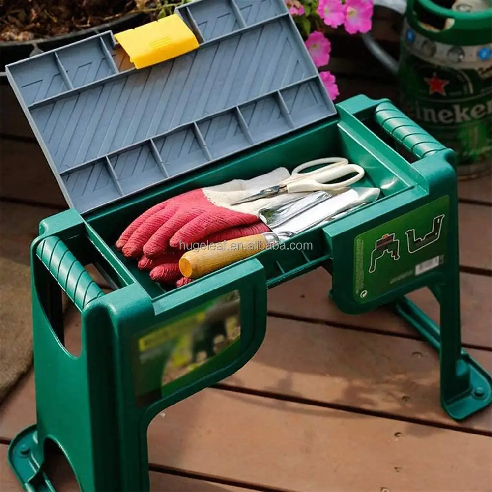 3 in 1 Multifunctional Plastic Garden Kneeler and Seat with Tool Box