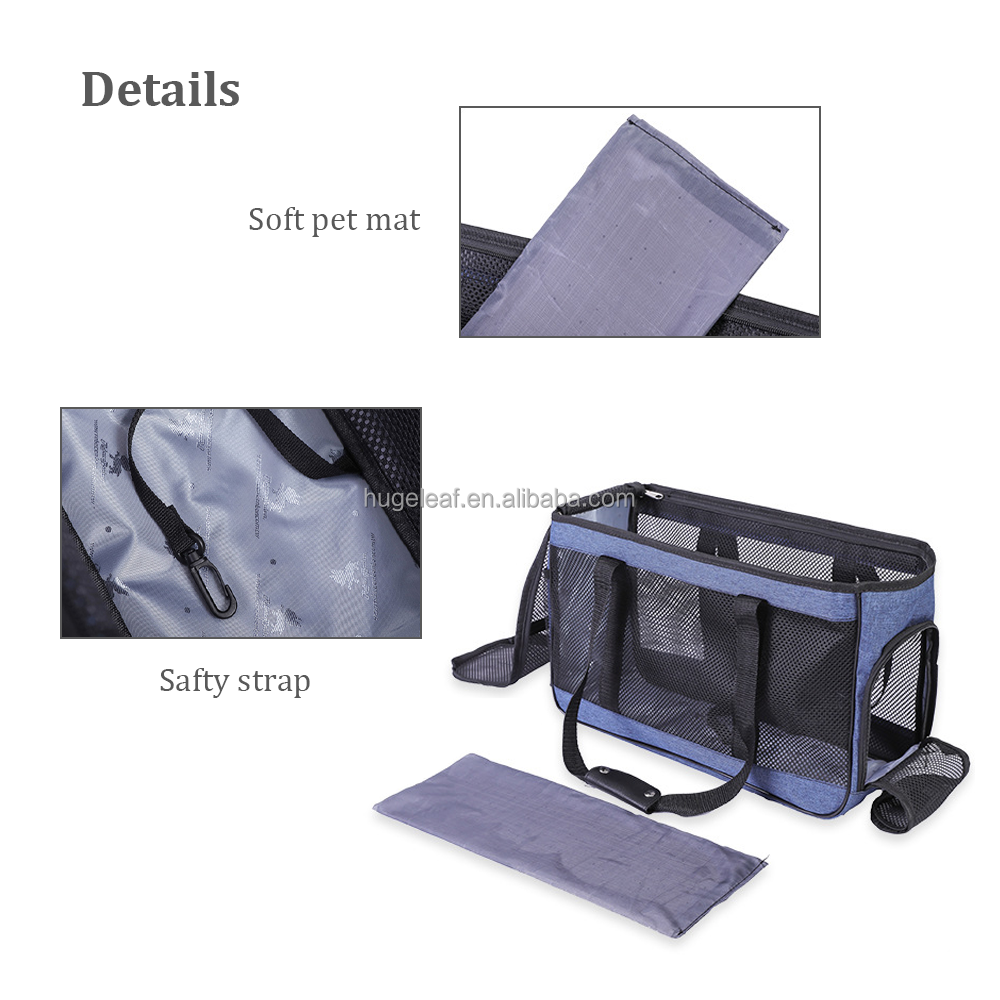 Portable Cat Shoulder Bag Breathable Mesh Puppy Tote Outdoor Travel Soft-Sided Pet Carrier