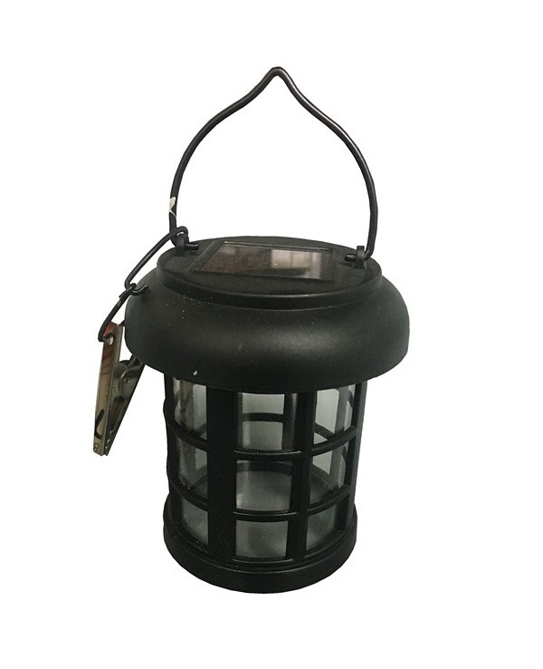 Hanging Light with Shepherd Hook Retro Solar Lights Outdoor Waterproof Garden Hanging Solar Lanterns