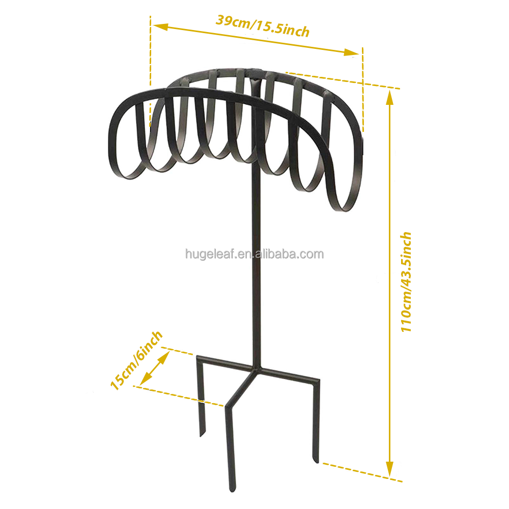 Heavy Duty Hose Storage Detachable Decorative Water Hose Hanger Stands Freestanding Garden Metal Hose Holder