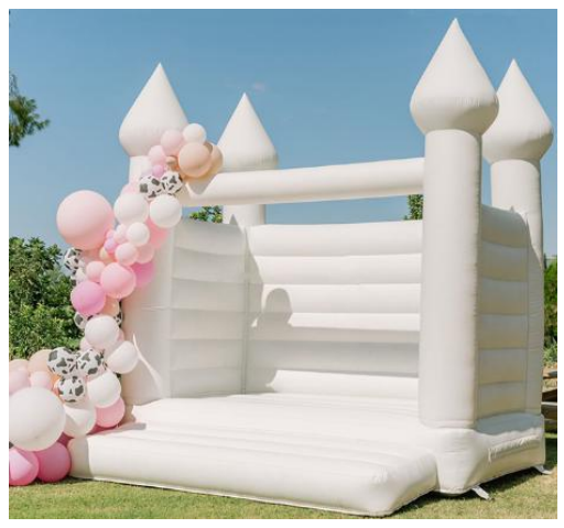 Commercial grade 13ft 4m bounce house white inflatable jumper castle for sale