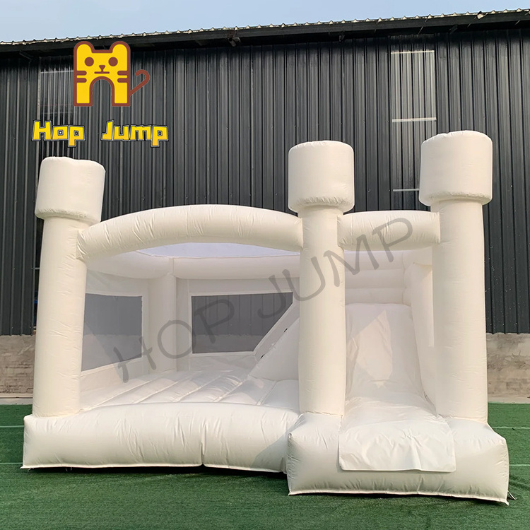 Customizable 13x13 party wedding bouncy castle inflatable bouncer white bounce house for kids adults jumping