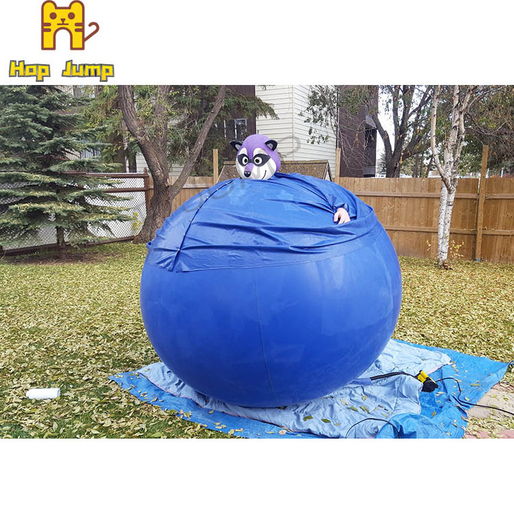 wearing round inflatable blueberry suit custom airtight pvc inflatable suit